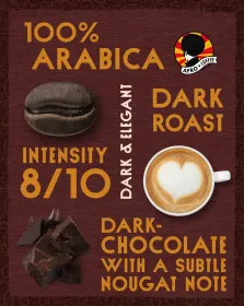 Dark & Elegant Coffee Beans, Organic, Fairtrade 500g